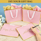 Addblu 24 Pack Pink Large Gift Bags with Handles & 72 Tissue Papers - Image 5