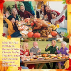 450 Pcs Tableware Set, Serve 50, Orange, Happy Friendsgiving - Image 5