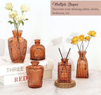 Set of 36 Glass Bud Vases Small Flower Vases for Centerpieces (Dark Amber) - Image 5
