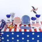Funnymoom 452 Pcs Patriotic Paper Plates Napkins Cups Set Party Supplies - Image 4