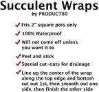 PRODUCT80 Succulent Pot Wraps for Wedding Favors, Baby Shower or Bridal | Fits Most 2 Inch Square Pots Peel and Stick Vinyl Wraps Does Not Include Mini Live Plant (50 Wraps, It's A Girl) - Image 3
