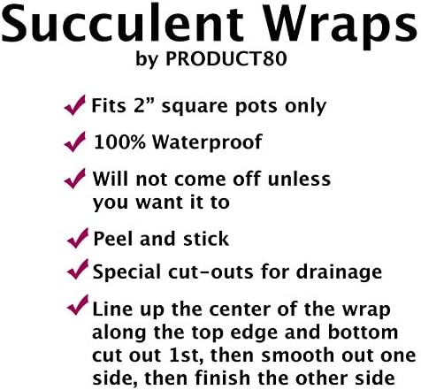 PRODUCT80 Succulent Pot Wraps for Wedding Favors, Baby Shower or Bridal | Fits Most 2 Inch Square Pots Peel and Stick Vinyl Wraps Does Not Include Mini Live Plant (50 Wraps, It's A Girl) - Image 3