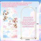 Gender Reveal Bear Arch Cover Backdrop Fabric Stand Cover - Image 2