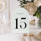 White Arch Table Numbers for Wedding, 20 Pack 5"x7" White Arch Acrylic Table Numbers 1-20 with stand, Perfect for Wedding Event Reception - Image 6