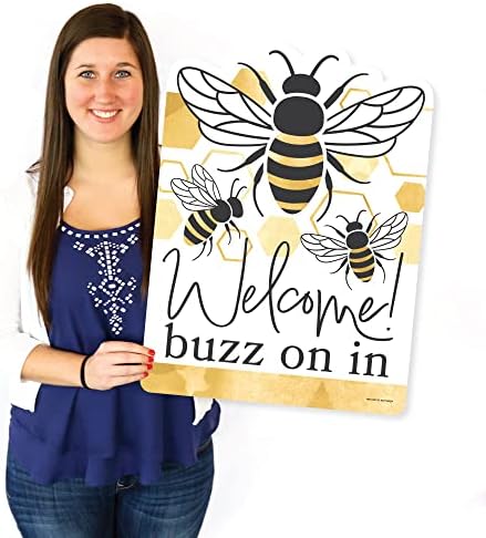 Big Dot of Happiness Little Bumblebee - Party Decorations - Bee Baby Shower or Birthday Party Welcome Yard Sign - Image 7