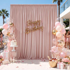 10x12 ft Dusty Pink Backdrop Curtains for Weddings, Birthdays and Photos - Image 4