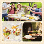 400 Pcs Ivory Paper Plates and Napkins Set Party Supplies Serve 50 Guest - Image 7