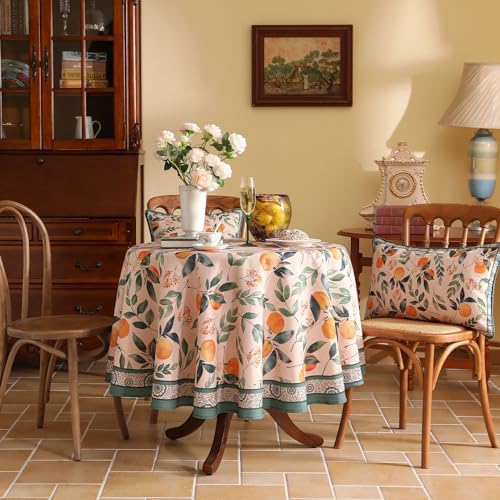 patdrea Designer French Printed Tablecloth,Round,Diameter 55" - Image 2