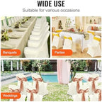 VEVOR Stretch Spandex Folding Chair Covers, Universal Fitted Chair Cover, Removable Washable Protective Slipcovers, for Wedding, Holiday, Banquet, Party, Celebration, Dining (30PCS Ivory White) - Image 6