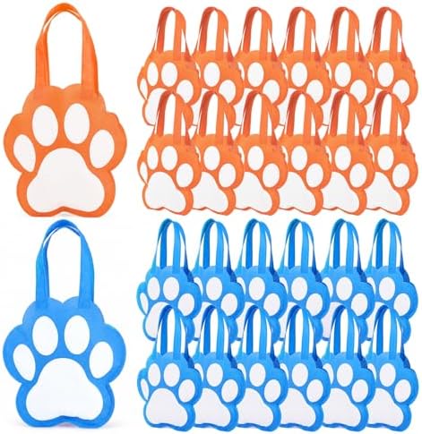 Tranqun 36 Pcs Blue Dog Paw Print Party Favor Bags with Handle by Tranqun