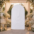 7.2FT White Arch Cover - Stretchy Fitted Arch Backdrop Cover for Round Top Chiara Backdrop Stand for Wedding Baby Shower Birthday Party Bridal Shower Decorations by Unknown