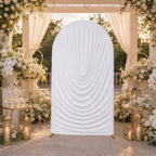 7.2FT White Arch Cover - Stretchy Fitted Arch Backdrop Cover for Round Top Chiara Backdrop Stand for Wedding Baby Shower Birthday Party Bridal Shower Decorations by Unknown
