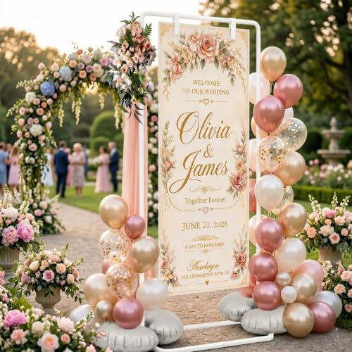 Yebo Wedding Welcome Sign Stand, Adjustable Display Easel with Carry Bag - Image 3