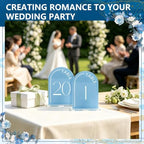 Baby Blue Acrylic Wedding Table Number 1-20 Set - Image 5