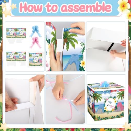 AmazingSpark 28in Giant Gender Reveal Gift Box Kit, Stitch and Angel - Image 3