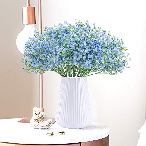 Babys Breath Artificial Flowers Bulk 30 Pcs Blue Gypsophila Faux Flowers - Image 3