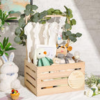 Barydat Wooden Baby Shower Crate Closet Set, Beige - Image 5