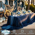 DRESSMAKER 10 Pack Blue Table Cloth Rectangle 60X102 Inch Fit 6FT Table - Image 2