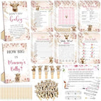 Funnymoom 426 Pcs Highland Cow Baby Shower Games Set, 8 Activities by Funnymoom
