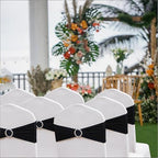 50 Pack Black Spandex Chair Sashes with Buckles - Image 6