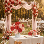 6 Set Terracotta Pre-Made Flower Table Centerpieces for Fall Decor - Image 6