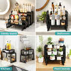 ELITEROO Wooden Risers Display Stands, 4 Tier Cupcake and Dessert Display Stand, Nesting Riser for Buffet Table for Cup Cake, Food, Collectibles, and Market Vendor Events Retail Shelf Organizer, Black - Image 4
