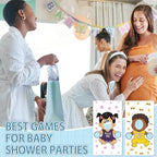 8 Set Games for Baby Shower Feed Me Shower Favors Activities with 8 Pcs Kt Boards and 8 Pcs Eye Patches for Funny Gender Reveal Christmas Bridal Party Decorations Supplies Activities Play - Image 5