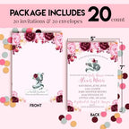 Amanda Creation Custom Baby Shower Invites Skunk Girl Baby Shower Invitations 20 5x7 Custom Personalized Invites With Envelopes - Image 4