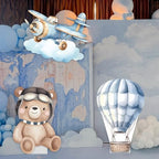 3 Pcs Airplane Baby Shower Birthday Decorations Large Cutouts Gender Reveal Sign 1st Birthday Party Centerpieces for Baby Shower Party Supplies Photo Booth Props Backdrops Decor - Image 4