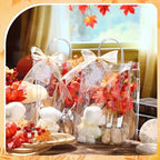 Reallnaive 49 Pcs Baby Shower Prizes for Game Players 6 Set Cheese Board Fork Knives Coasters Towel Leaves Branches Thanks Card and Gift Bag for Baby Showers Wedding Bridal Shower Party(Thanksgiving) - Image 4