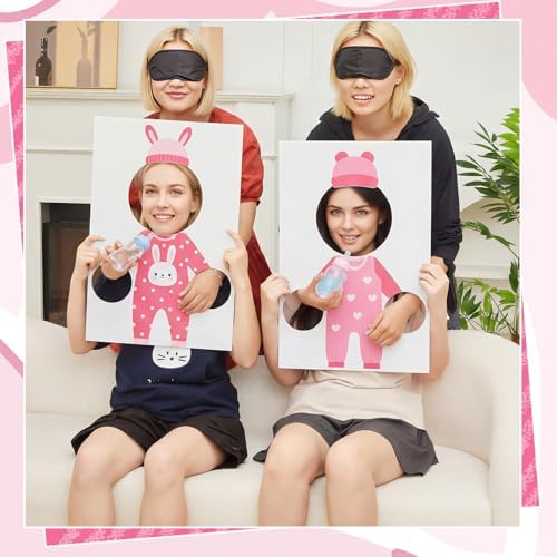 6 Set Baby Girl Shower Games Feed The Baby(Pink) - Image 5