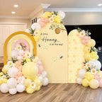 Honey Bee Arch Backdrop Cover Set of 2 BeeTheme Baby Shower Spandex Arch Covers for Gender Reveal Baptism Birthday Party Decoration (Yellow,7.2FT & 6.6FT) - Image 6