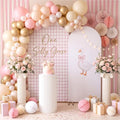 2 Pcs 7.2ft 6ft One Silly Goose Arch Backdrop Cover,Pink White,Lovely by Tegeme