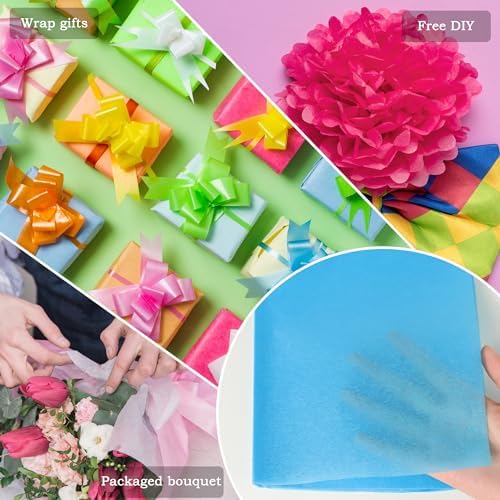 1000 Sheets Sky Blue Tissue Paper Bulk - Large 20 x 30 Inches Recyclable Wrapping Tissue Paper Bulk for Gift Bags Weddings Birthday Christmas Gift Wrapping DIY Project Crafts Decor - Image 4