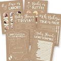 50 Rustic Baby Prediction And Advice Cards, Trivia Games, etc, 25 Love or Labor, Boobs Or Baby Butts Game - 6 Double Sided Cards Baby Shower Games Funny, Baby Shower Party Supplies by HadleyDesigns