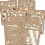50 Rustic Baby Prediction And Advice Cards, Trivia Games, etc, 25 Love or Labor, Boobs Or Baby Butts Game - 6 Double Sided Cards Baby Shower Games Funny, Baby Shower Party Supplies by HadleyDesigns