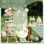Novabright 2 Pcs One Silly Goose Party Decoration Sage Green Bow 5ft/2.5ft - Image 2