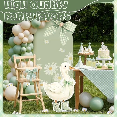 Novabright 2 Pcs One Silly Goose Party Decoration Sage Green Bow 5ft/2.5ft - Image 2