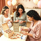 140 Pcs Baby Shower Blocks to Decorate Game Kit Includes Wooden Blocks Markers Game Sign Storage Box for Baby Shower Gender Reveal Activity Party Decorations - Image 7