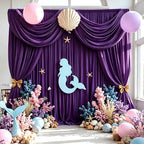 30ft x 10ft Purple Backdrop Curtains for Parties, 6 Panels 5ft x 10ft Wrinkle-Free Drapes for Lavender Wedding Backdrop Bridal Shower Engagement Birthday Galaxy Theme Party Halloween - Image 4