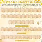 Marsui 136 Pcs Baby Shower Blocks to Decorate Game Kit, Bee - Image 4