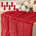 6 Pack Cheesecloth Table Runner 10Ft Christmas Gauze Boho Table Runners for Wedding Decor Bridal Shower Decorations Baby Shower Party(35" x 120") by Home