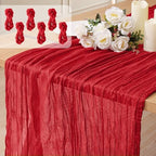 6 Pack Cheesecloth Table Runner 10Ft Christmas Gauze Boho Table Runners for Wedding Decor Bridal Shower Decorations Baby Shower Party(35" x 120") by Home