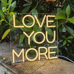 Neon Sign Wedding Love You More, Large Led Neon Light For Wall Decor, Custom Warm White Light Wedding Birthday Gift For Kids, USB Operated Neon Wall Art (11.8x11.8in) - Image 2