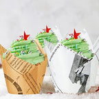 Potchen 800 Pcs Tulip Cupcake Liners Baking Cups,Newspaper,Retro Style - Image 6