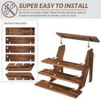 2Pcs Wooden Cupcake Stand - 4 Tier Cupcake Display Stand, Rustic Tiered Display Stand, Tool Free Installation Cupcake Stand for Birthday Party Decoration Supplies - Image 4
