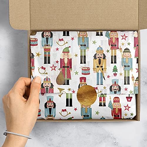 Jillson Roberts Premium Bulk 20" x 30" Printed Tissue For Wrapping and Gift Bags, Traditional Nutcracker, 240 Sheets - Image 4