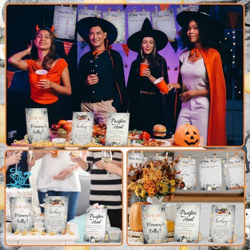 476 Pcs Halloween Baby Shower Games Sets, 8 Party Activities - Image 4