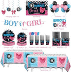 Xynic 145pcs Burnouts or Bows Gender Reveal Decorations, Serves 20 - Image 2