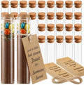 Pickmesh 50 Set Personalized Christmas Hot Chocolate Favors for Guest 25 ml Empty Glass Hot Chocolate Test Tubes with Tag Cork Stopper and Rope for Holiday Christmas Party Supplies Stocking Filler by Pickmesh